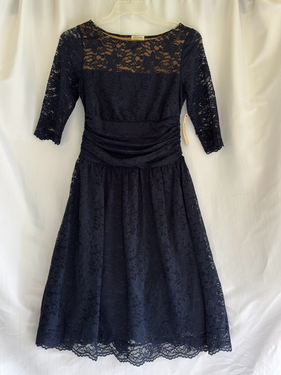 Kiyonna Dresses & Skirts - Kiyonna Luna Lace Fit & Flare Dress - Navy 0X NWT
